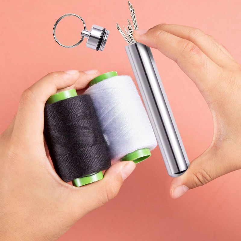 Household Sewing Kit with Needles and Thread, Sewing Box, Sewing Thread, Hand Sewing Thread, Black Thread, White Thread, Sewing Thread