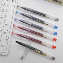 Overtime large capacity gel pen 8690 triangle rod posture black teacher correction red pen 0 5 needle tip student section