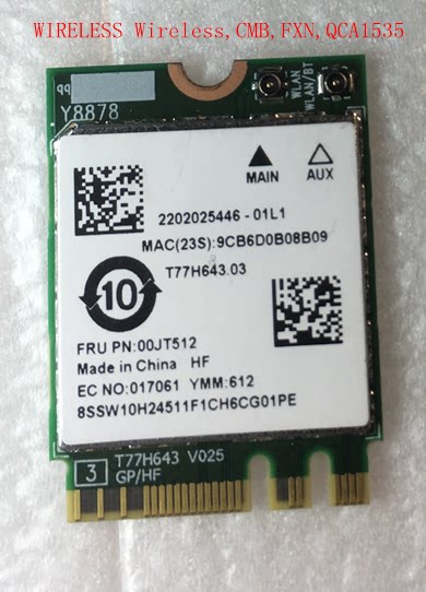 Lenovo Wireless Network card WIRELESS WirelessCMBFXNQCA1535 Wireless network card