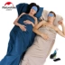 NH túi ngủ du lịch bẩn di động nối đơn mùa xuân và mùa hè mỏng phần bông khách sạn khách sạn vệ sinh tấm - Túi ngủ