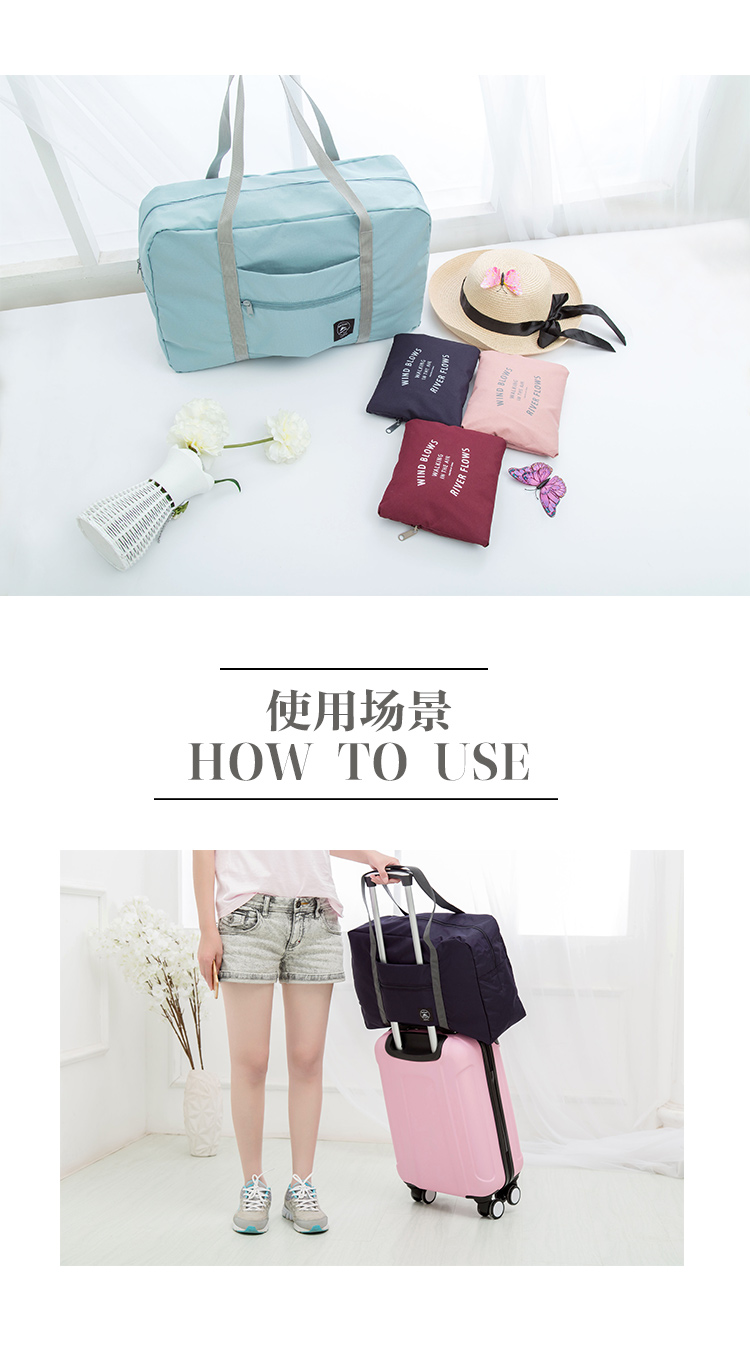 Túi lưu trữ lớn túi du lịch xách tay gấp túi duffel có thể được kéo thanh túi hành lý công suất lớn túi tote túi du lịch
