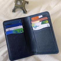 2022 Creative New Head Layer Bull Leather Card Clip Genuine Leather Card Bag Documents Sleeve Mens Cardpack Multi-Function Multi-Position