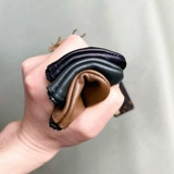 Мужская маленькая креативная универсальная ключница из овчины с молнией, из натуральной кожи