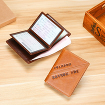 Innovation Upgrade Head Layer Cow Leather Driving License Leather Sleeve Custom Multifunctional Genuine Leather Wallet Male And Female Bank Card Document Clip