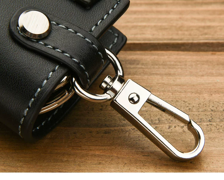 Người đàn ông da chìa khóa xe túi phổ mini đơn giản và thực tế da túi chìa khóa công suất lớn đa chức năng key gói