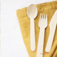 一次性白板纯色原木刀叉勺野餐西餐叉子Wooden Disposable Forks