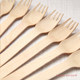 一次性白板纯色原木刀叉勺野餐西餐叉子Wooden Disposable Forks