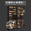 Wine Cabinet, Modern, Simple, Light Luxury, High-End Glass Door Display Cabinet, Home Living Room Wall Storage Cabinet, Solid Wood Sideboard