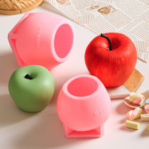 Apple mold silicone Christmas Eve three-dimensional chocolate Christmas knock knock music cake baking simulation fruit mousse