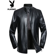 Playboy Winter Người đàn ông trung niên Fur Fur Leather Leather Daddy Men Jacket Plus Velvet Thicken Áo khoác da trung niên