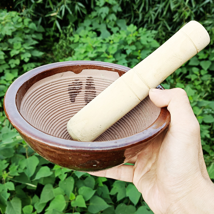Lei bowl mini hand-made bowl rice simmering grinding traditional old-fashioned manual sizzling chili noodles simmering four-mill soup grinding sea pepper