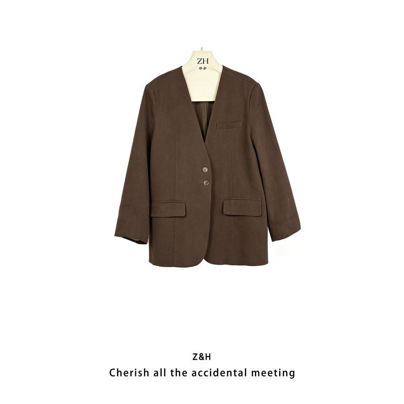 Zh【Chen Cai】High-End Design Niche Commuter Slim-Fit Blazer