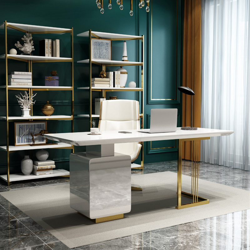 Light Extravagant Desk Brief Home Postmodern Office Desk Desk Baking Lacquer Nordic Port Style Wind Advice Desk