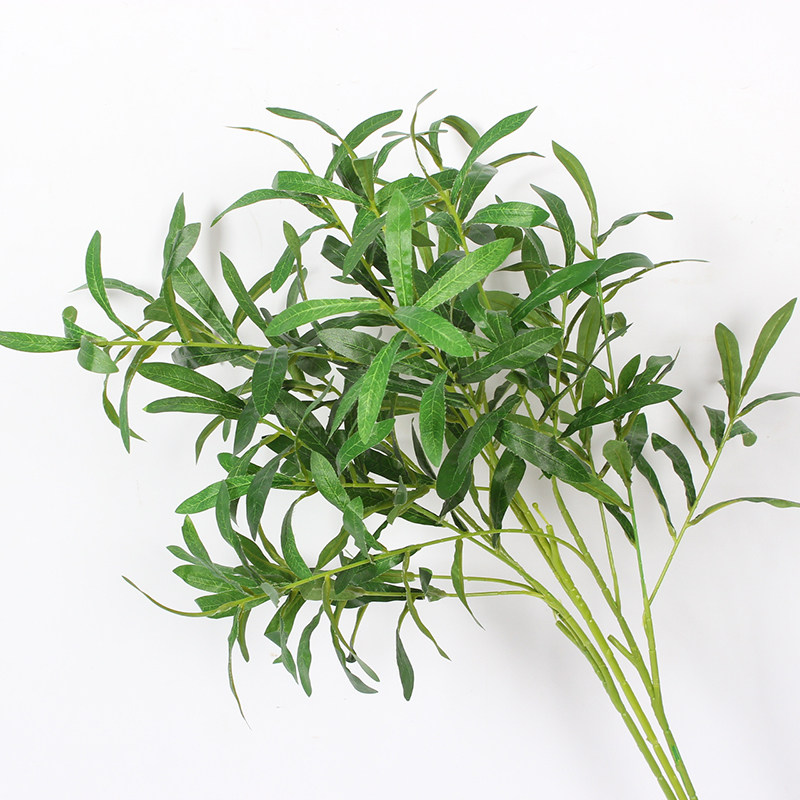 Wedding olive leaves simulation olive branch wall decoration wedding arrangement hotel soft clothing with grass green leaves