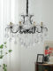 American Retro Living Room Chandelier, French Dining Room Hotel Lobby Lamp, Bedroom Candle Crystal Restaurant Creative Lighting Fixtures