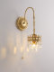 French Bedside Lamp 2026 New Creative Rechargeable Crystal Bedroom Wall Lamp Without Wiring Accessible Luxury High-End Living Room Lamp
