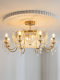 American Crystal Lamp French Retro Pearl Chandelier Medieval Villa Living Room Dining Room Bedroom Duplex Building Atmospheric Main Light