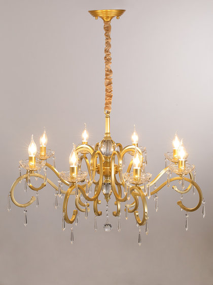 Living Room Crystal Chandelier French Style 2026 New Model Dining Room Lighting Light Luxury American Retro Egyptian Crystal Bedroom Chandelier