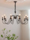 French-Style Vintage Chandelier, Old Shanghai Minimalist Bedroom Lamp, Black Dining Room Lamp, American Mid-Century Nanyang Style Living Room Lighting