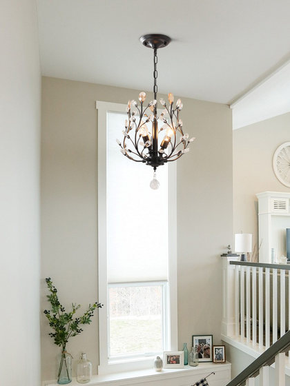 High-end entrance hall light, American corridor aisle chandelier, French retro cloakroom, crystal small restaurant lamps