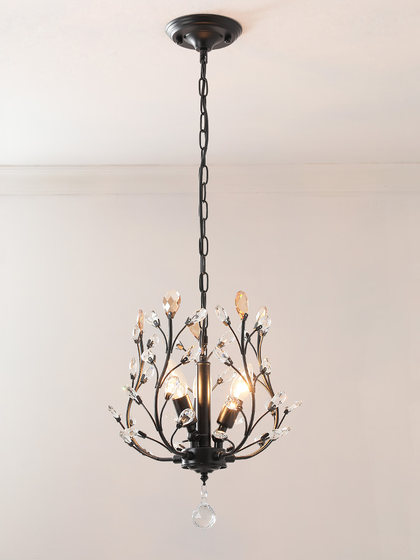 High-end entrance hall light, American corridor aisle chandelier, French retro cloakroom, crystal small restaurant lamps