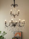 French-Style Vintage Chandelier, Black High-End Villa Living Room Egyptian Crystal Lamp, Bar Counter, Restaurant, Hotel Lobby Chandelier