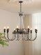 French Retro Chandelier, Black High-End Crystal Living Room Lamp, American Mid-Century Style Restaurant Bar Bedroom Study Lamp
