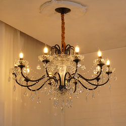 Light French-Style Chandelier, American Retro Dining Room Lamp, Living Room Palace Crystal Lamp, European-Style Villa Princess Room Bedroom Lighting Fixtures