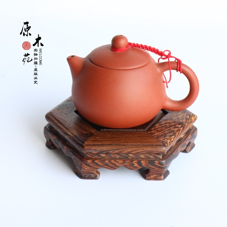 Chicken wing wood solid wood teapot base purple sand pot wooden pad craft gift decoration base stone base coaster wooden holder pot pad