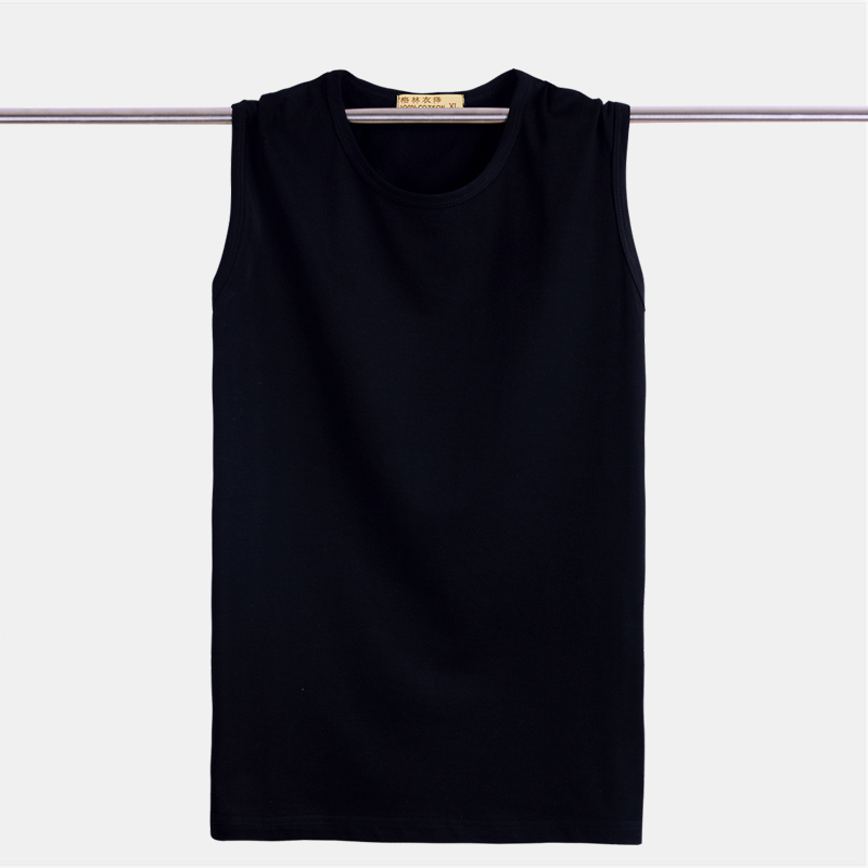 Vest nam mùa hè cộng với phân bón XL cotton mới nam áo nỉ không tay rộng Áo thun thể thao giản dị tay áo áo ba lỗ tập gym