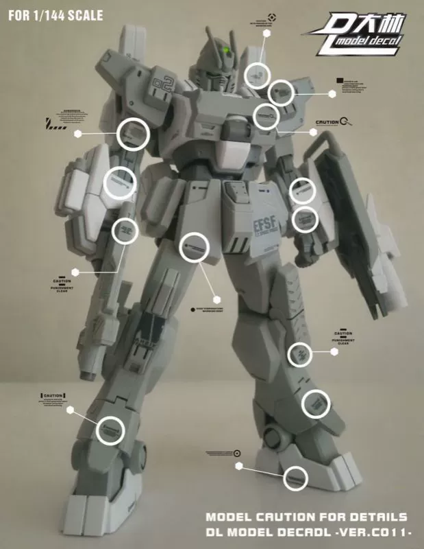Dalin water paste Mô hình lắp ráp MG 1/100 Hệ thống cảnh báo chung Sửa đổi logo Nhãn dán đặc biệt - Gundam / Mech Model / Robot / Transformers