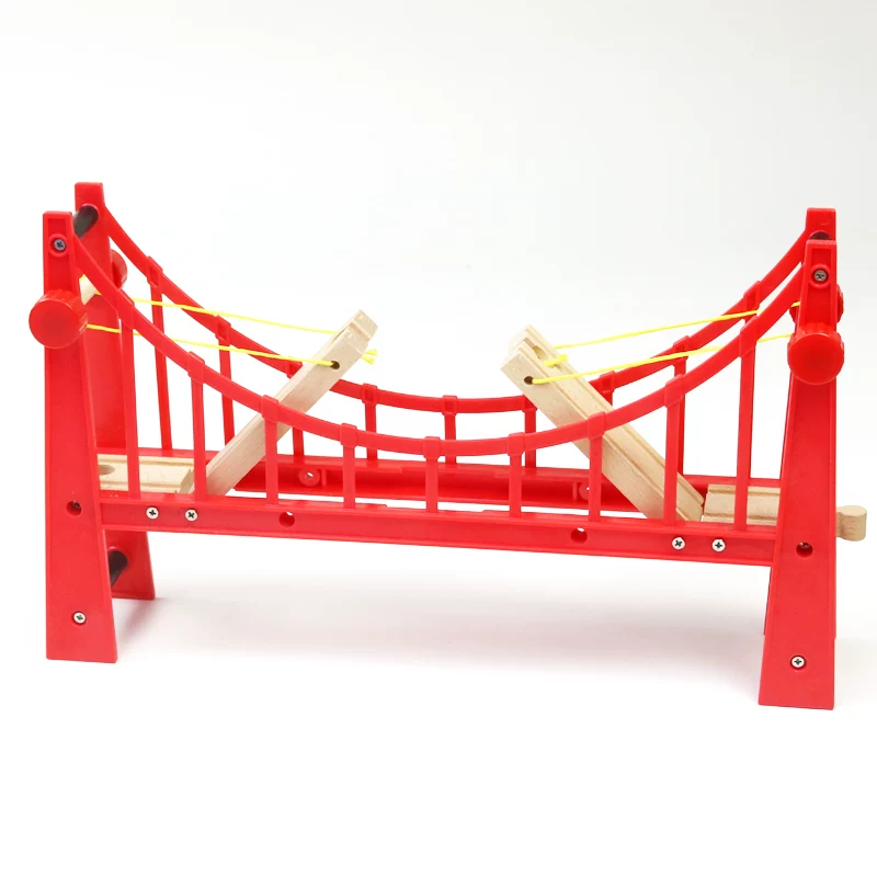 Wooden train railed, toy with accessories, compatible constructor, 3-9 years