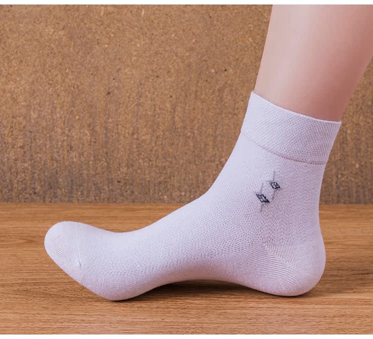 100% cotton Langsha nam kinh doanh vớ cotton mùa hè siêu mỏng lưới thoáng khí vớ nam cotton vớ cotton nam vớ - Vớ nam vớ xỏ ngón nam