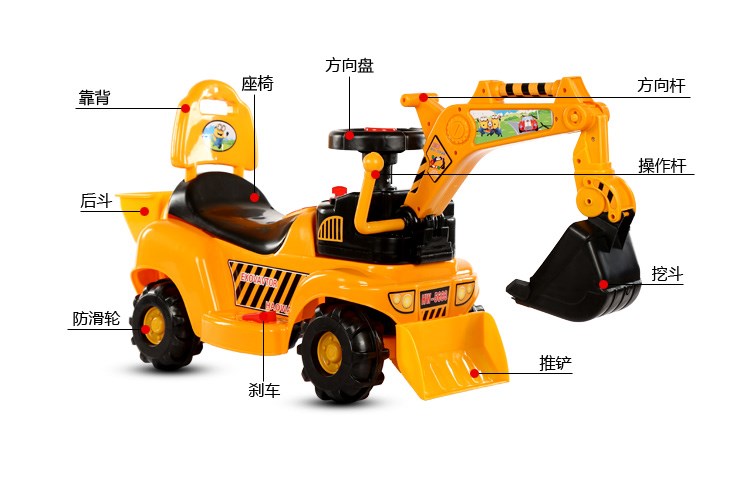 Máy có cậu bé điều khiển từ xa sạc không dây móc kỹ thuật điện máy đào đất khai thác xe móc đầu máy xe lửa đồ chơi trẻ em thông minh
