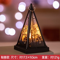 Хэллоуин -треугольник скелетный ветровый фонарь