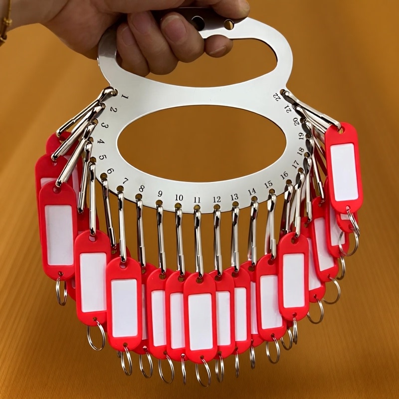 Stainless Steel Key Board, Detachable Key Ring, Office and Home Management Key Plate, Key Tag