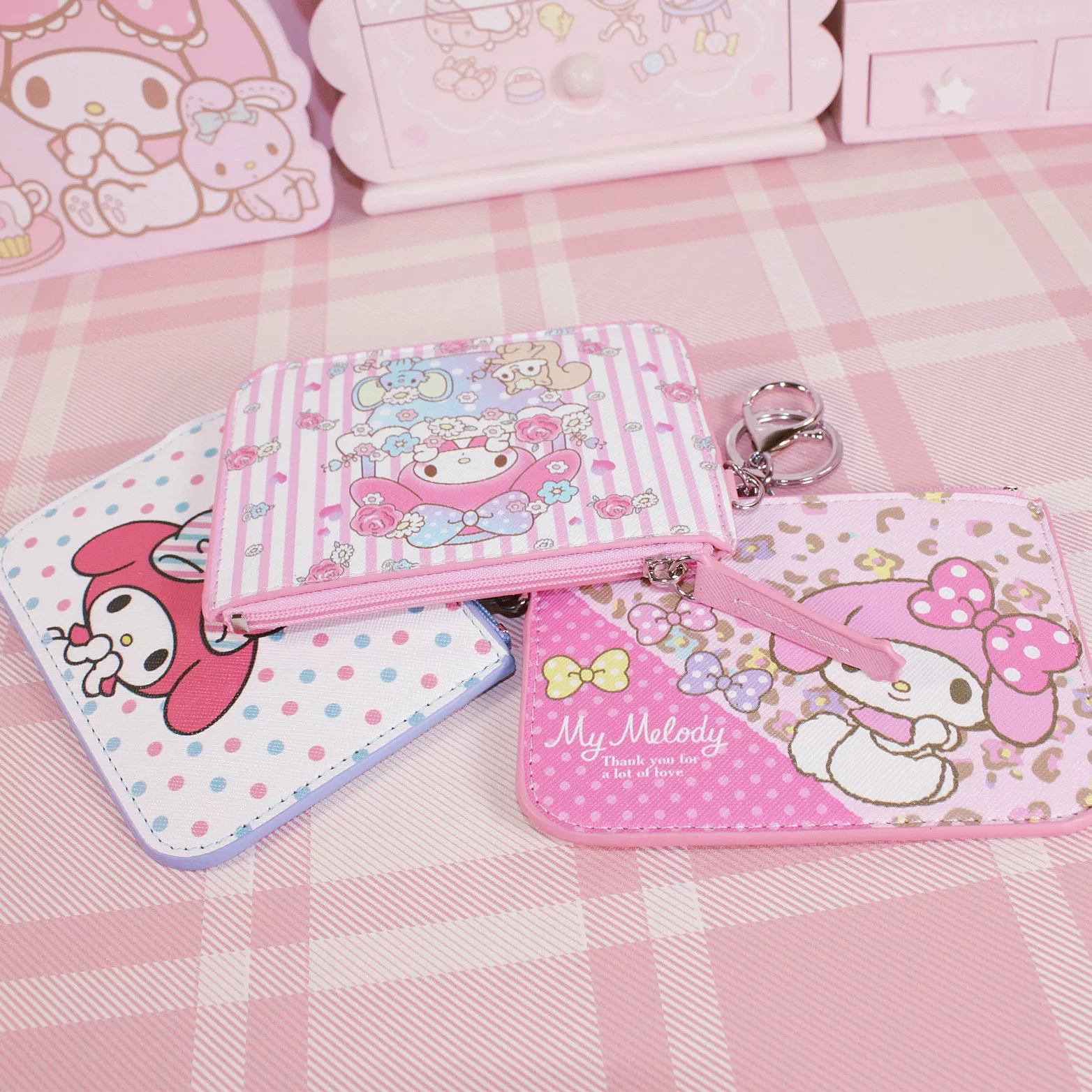 Hello Kitty, Disney, милая кошелёк-кошелёк на молнии, держатель для карт, подвеска с мультяшкой