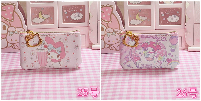 Dễ thương Melody melody ví tiền xu mini hello kitty phim hoạt hình đồng xu ví nữ gói thẻ