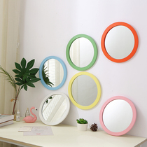 Simple modern childrens bathroom washbasin wall-mounted vanity mirror kindergarten bathroom wall-mounted round small makeup mirror
