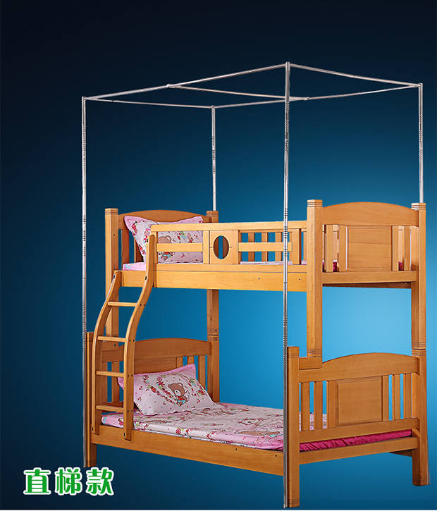 Giường ngủ mùng lưới mẹ giường đáy giường trẻ em 1,2m1,5 m mã hóa tích hợp thép không gỉ vuông hàng đầu - Lưới chống muỗi mùng bung gấp gọn