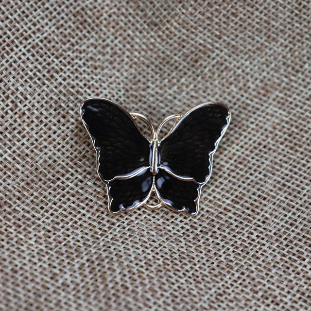 Retro enamel dripping oil butterfly cheongsam Hanfu brooch pin ອຸປະກອນເສີມ