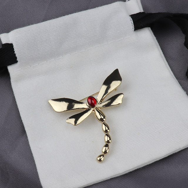 Vintage enamel dripping alloy dragonfly brooch corsage clothes accessories