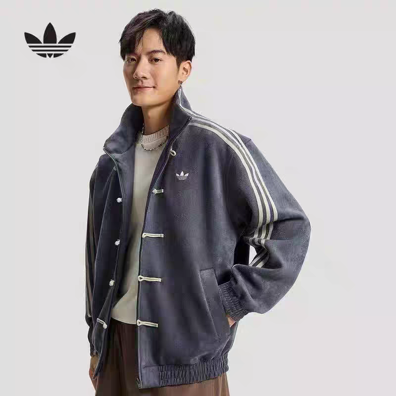 Спортивная куртка Adidas унисекс, китайский стиль, лёгкая повседневная посадка