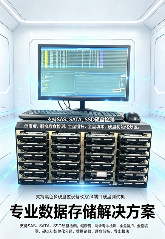 24-Port Hard Drive Testing Machine 1800W Power Supply Supermicro X99 Motherboard E5-V3 with Wd Hitachi Repair