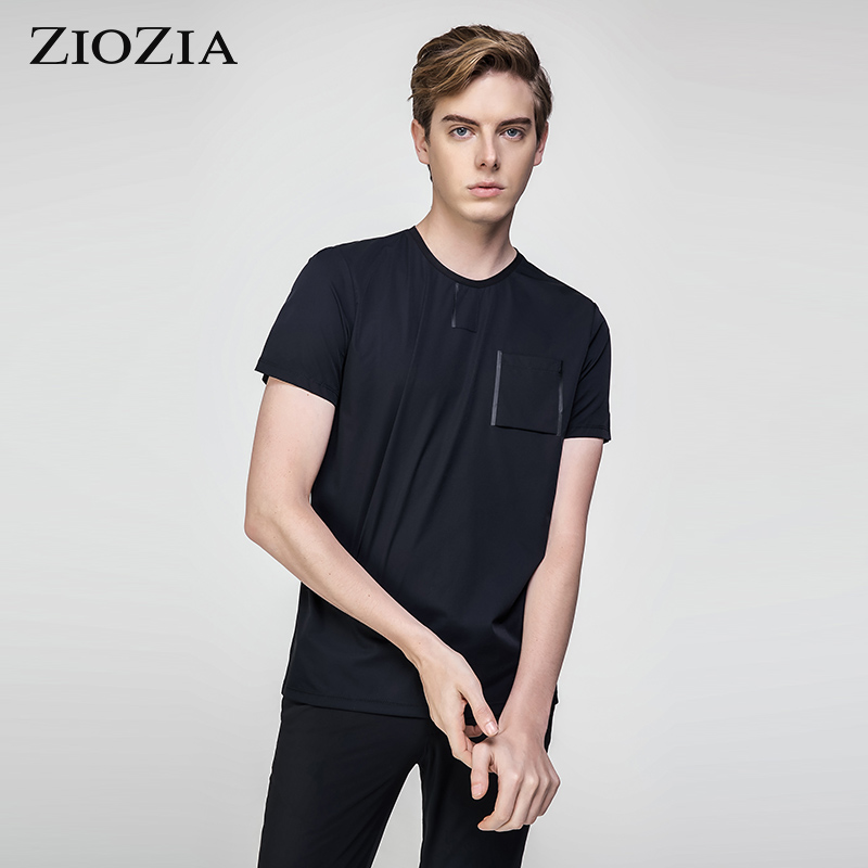 ZIOZIA mùa hè mới phong cách thoải mái giản dị mỏng Hàn Quốc phiên bản của thanh niên ngắn tay T-shirt CAY2TR1509.