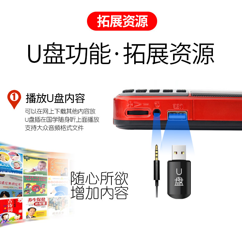Máy nghe nhạc mp3 iPod Yun Wanli Máy học tiếng Trung Quốc máy nghe cổ điển Walkman trẻ sơ sinh Tiếng Anh học máy giáo dục sớm Máy đọc sách cầm tay - Máy nghe nhạc mp3 máy phát nhạc mp3