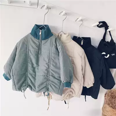 Xiaojie's boys cotton-padded clothes baby winter jacket pullover coat children's cotton coat 2019 new Korean girl Cotton