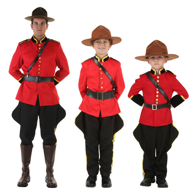 Halloween Stage Performance Costumes for Adults, Canadian and European Mounted Police, Knights, Cavalry, Guards, and Soldiers
