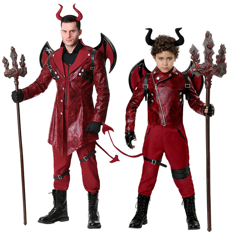 Luxury Halloween Carnival Party Stage Performing Adult Children Hell Devil Costumes