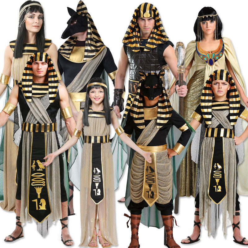 COS children's Halloween stage performances adult men and women Egyptian rights Pharaoh Cleopatra dress up costumes